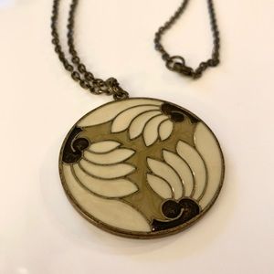 XXI Long Bronze Pendant Necklace